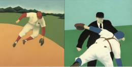 Sport Baseball / Safe At Home 1996 /Jump High At Second 1991 / Peinture / Painting Vincent Scilla - Baseball