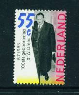 NETHERLANDS  -  1986  Dr Willem Drees  Unmounted Mint - Nuevos