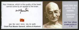 India 2012 Mahatma Gandhi - Hate The Sin... Jammu & Kashmir Stamp Booklet Inde Indien # 3721 - Mahatma Gandhi