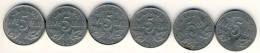 Canada 6 Very Old King George V Nickels 5 Cent Pieces In Great Condition - Canada
