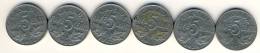 Canada 6 Very Old King George V Nickels 5 Cent Pieces In Great Condition # 2 - Canada