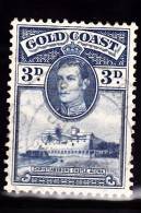 Gold Coast, 1938, SG 124, Used - Gold Coast (...-1957)