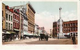 Norfolk VA, Main Street Market Square On 1905 Vintage Detroit Publishing Co. Postcard, Horse-drawn Wagons, Business - Norfolk