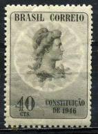 BRÉSIL 439**  40c  Gris   Nouvelle Constitution - Unused Stamps