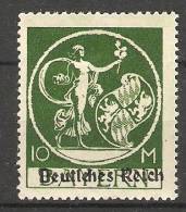 Germany 1920  Bayern-Aufdrucken (*) MH  Mi.137 I - Abarten & Kuriositäten