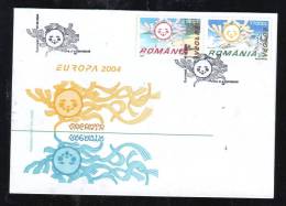 Romania 2004 Cover FDC With EUROPA CEPT Soleil. - 2004