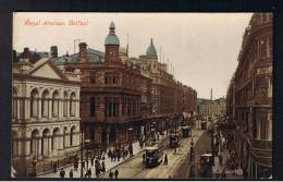 RB 913 - Early Postcard - Trams - Royal Avenue Befast - Ireland - Antrim