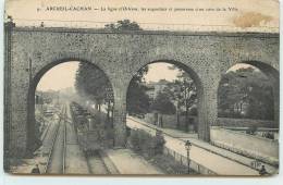 ARCUEIL-CACHAN  - La Ligne D'Orléans, Les Acqueducs Et Panorama D'un Coin De La Ville. - Ouvrages D'Art