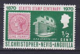 St. Christopher-Nevis & Anguilla 1970 Mi. 222    ½ C Stamps On Stamps MH* - St.Christopher-Nevis & Anguilla (...-1980)