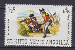 St. Christopher-Nevis & Anguilla 1971 Mi. 237    2½ C Belagerung Von Brimstone Hill Regiment "East York" MH* - St.Christopher, Nevis En Anguilla (...-1980)