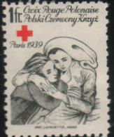 POLAND 1939 POLISH RED CROSS ISSUED IN PARIS  CROIX ROUGE POLONAISE NHM France Polonica Nurse & Child Medicine - Vignettes De Fantaisie