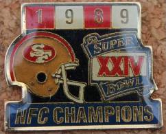 SPORT US - FOOTBALL AMERICAIN -  49ERS WINNERS  XXIV SUPER BOWL 1989 - SAN FRANCISCO - NFC CHAMPIONS  -      (ROUGE) - Sonstige & Ohne Zuordnung