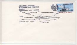 USA - SC# 3091; Ship; Steamboat  ROBT. E. LEE -  Special Postmark; Stevenson, WA "Interpretive Center", Steam Boat - 1981-00