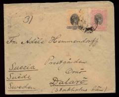 Brazil Brasilien 1898 Cover Madrugada To SWEDEN Dalaro - Covers & Documents