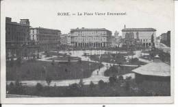 ROMA: La Place Victor Emmanuel, Carte Petit Format 13 X 8 - Places & Squares