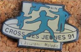 CROSS DES JEUNES 1991 - AIN - L'ASSURANCE MALADIE      -     (ROUGE) - Other & Unclassified