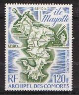 Archipel Des Comores PA N° 61 Carte - Poste Aérienne