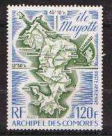 Archipel Des Comores PA N° 61 Carte - Luftpost