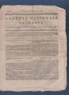 GAZETTE NATIONALE DE FRANCE 17 10 1794 - PRUSSE AUTRICHE LONDRES - THOUARD - SOCIETES POPULAIRES - - Zeitungen - Vor 1800