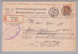 Schweiz 1902-07-26 Fehraltorf Einzugsmandat Nach Igis  GR Mit Zu# 68E - Cartas & Documentos