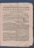 GAZETTE NATIONALE DE FRANCE 29 10 1794 - LA HAYE - FRANCFORT - PICHEGRU PUFFLIEK - PROCES COMITE NANTES CARRIER - Zeitungen - Vor 1800