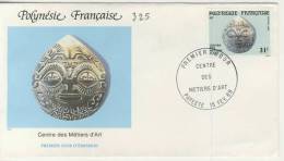 FDC  POLYNÉSIE  1989 TAHITI  # CENTRE DES METIERS D'ART # - FDC