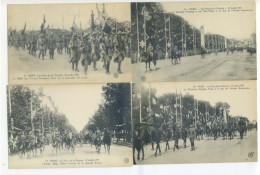 CPA : Fêtes De La Victoire : Armée Belge Défilant Avenue De La Grande Armée ( Cavaliers) - War 1914-18