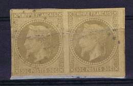 Colonies Francaises: Yv Nr 9 Used Obl, Paire Folded - Napoleone III