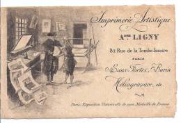 Imprimerie Artistique - Adre. LIGNY - 82 Rue De La Tombe-Issoire - Eaux Fortes - Paris (14)