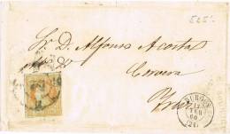0647. Fontal BURGOS 1860, Rueda Carreta Num 21 - Lettres & Documents