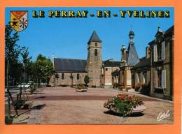 78 LE PERRAY EN YVELINES EGLISE ST ELOI ET LA MAIRIE Citroen Dyanne Blason - Le Perray En Yvelines