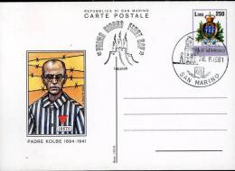 INTERO POSTALE SAN MARINO PADRE KOLBE 1982 L 250 FDC - Interi Postali