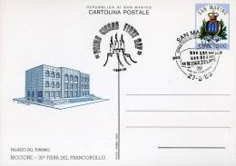 INTERO POSTALE SAN MARINO RICCIONE 83 L 300 1983 FDC - Interi Postali