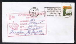 RB 915 - 1997 Environment Canada Cover -  Pisces IV - Specaial Cachets Submarine Submersible Easter Seals Health Slogan - Storia Postale