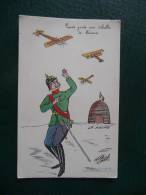 CPA Militaire Caricature Patriotique Illustrée Par A.Roch. Prends Garde Aux Abeilles De ....WW 1.1 ère Guerre Mondiale - Humour