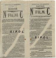 Kodak Film NC Notice D Instructions Pour Développpement Des Pellicules Kodak - Materiaal & Toebehoren