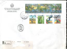 San Marino 1995 Busta FDC  Con Anno Europeo Della Conservazione Ambiente E Sport Con Timbri Al Verso - Gebraucht