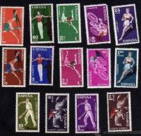 España 1960 Edifil 1306/19 Sellos ** Deportes Completa 14v Spain Stamps Espagne Timbre Briefmarke Spanien Francobolli - 1951-60 Nuevos & Fijasellos