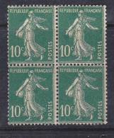 FRANCE N°159 10C VERT TYPE SEMEUSE SAC CREUX NEUF SANS CHARNIERE - Unused Stamps
