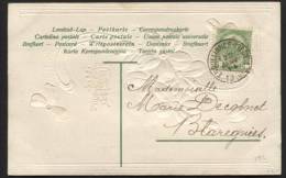 Ambulant ERQUELINNES-LIEGE 1 S/carte Postale Vers Blaregnies 1908. Nipa 500 (292) - Bahnpoststempel