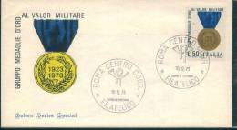 Medals Gruppo Medaglie D´oro Al Valor Militare , Italy FDC - Other & Unclassified