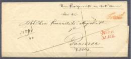 Austria Prephipately Letter Red Overprint Sent From Vienna To Pancevo-Serbia 1847 USED - ...-1850 Prefilatelia
