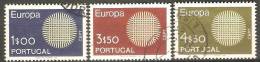 PORTUGAL - 1970,  Europa CEPT.  ( Série, 3 Valores )  (o)  MUNDIFIL  Nº 1063/5 - Oblitérés