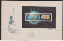 Hungary FDC With Mini Sheet Gagarin,Tyitov,Glenn Cosmos 1962 - FDC