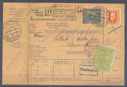 Czechoslovakia Referral Sent From Sternberk Over Budapest To Petrovo Selo 1925 USED - Sobres