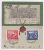 Germany American And British Zone Stamps In Cardboard 1947 USED - Brieven En Documenten