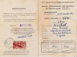 1952 - MAROC - YVERT N° PA54 SEUL Sur CARTE D'ABONNE PHILATELIQUE De OUDJA - Lettres & Documents