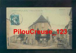 63 Puy De Dôme - COMBRONDE - " Poste Et Grande Rue " - CARTE TOILEE - Combronde