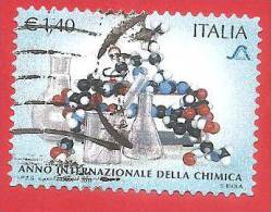 ITALIA REPUBBLICA USATO - 2011 - Anno Internazionale Della Chimica  - 1,40 € - S. 3270 - 2011-20: Afgestempeld