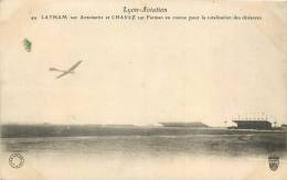 69 LYON - AVIATION -  LATHAM Sur Antoinette Et CHAVEZ Sur Farman En Course Pour La Totalisation Des Distances - Sonstige & Ohne Zuordnung